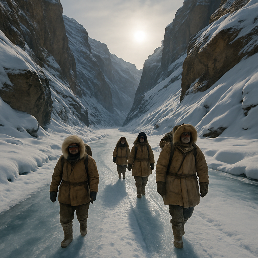 Zanskar River Gorge Winter painting diamond kit