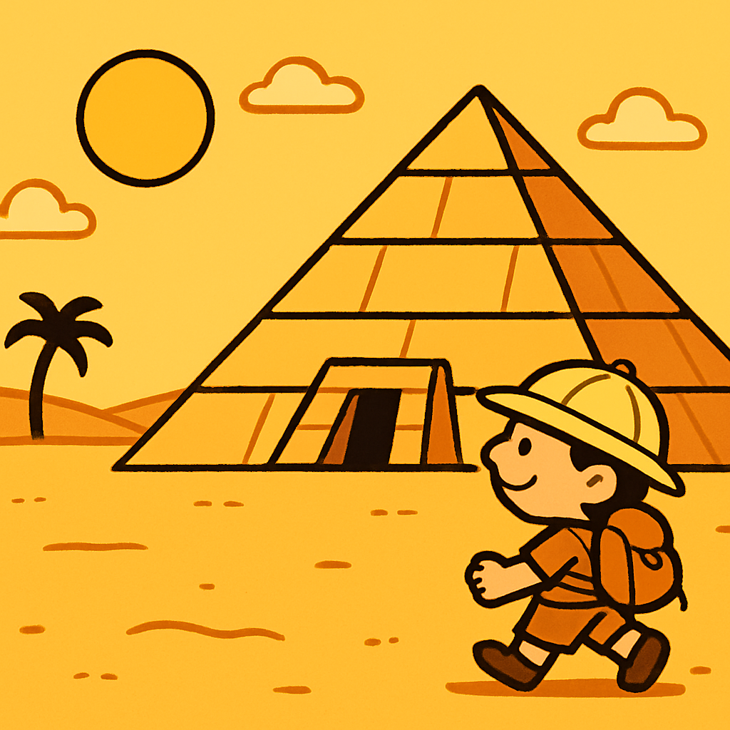 Explorer At The Golden Pyramid diamonded painting kits