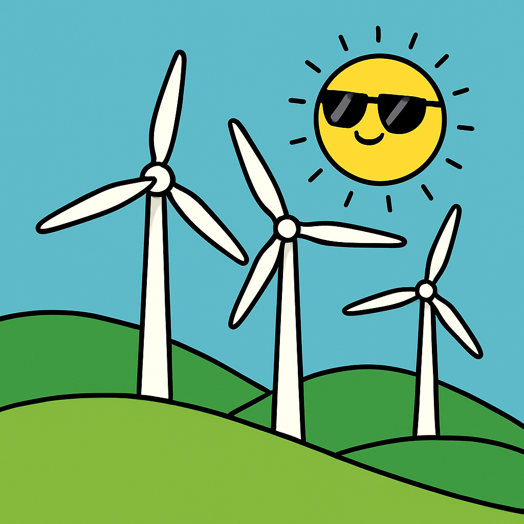 Wind Farm With Sunny Smile paint by diamonds