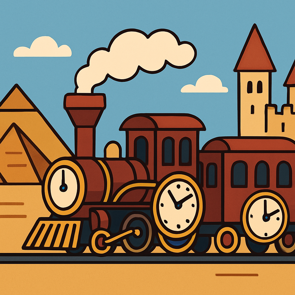 Time-travel Train To History DIY paint by diamonds