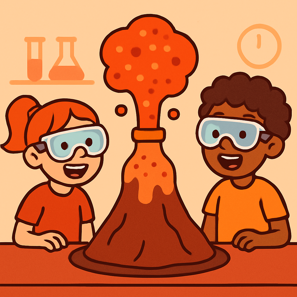 Volcano Science Show paint by color