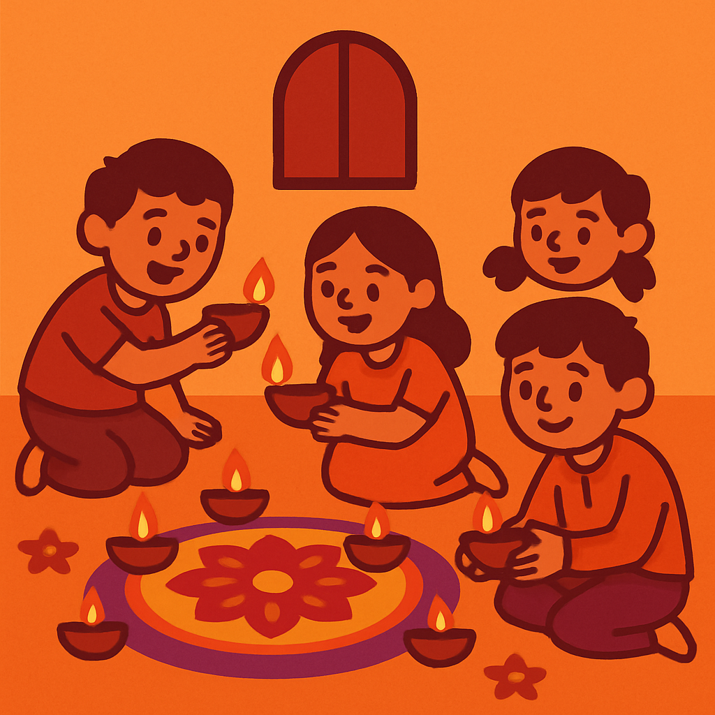 Diwali Rangoli Celebration paint by diamonds