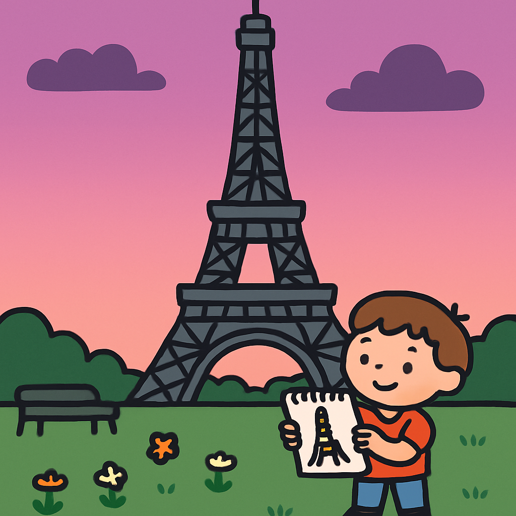 Eiffel Sketching Afternoon Paint by diamonds kits