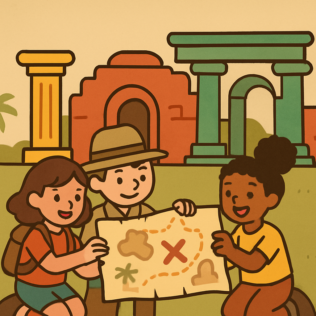 Ancient Ruins Map paint by diamonds