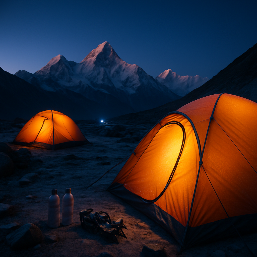 Himalayan High Camp Blue Hour paint by diamonds
