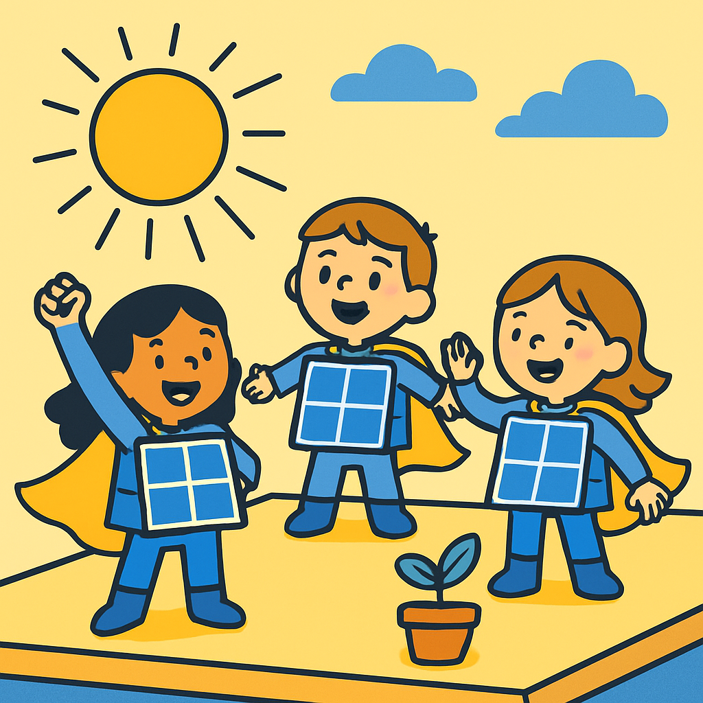 Solar Panel Superheroes diamond painting