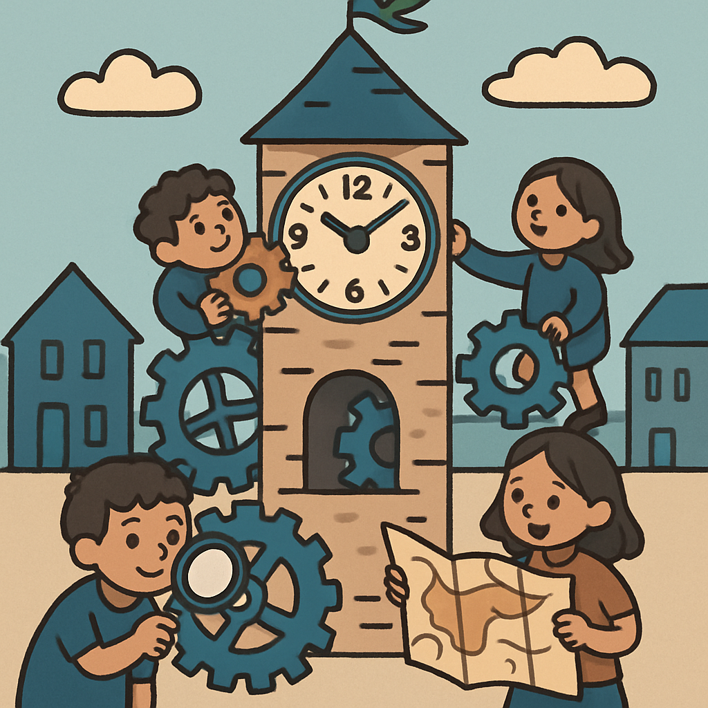 Time Traveler Clocktower DIY paint by diamonds