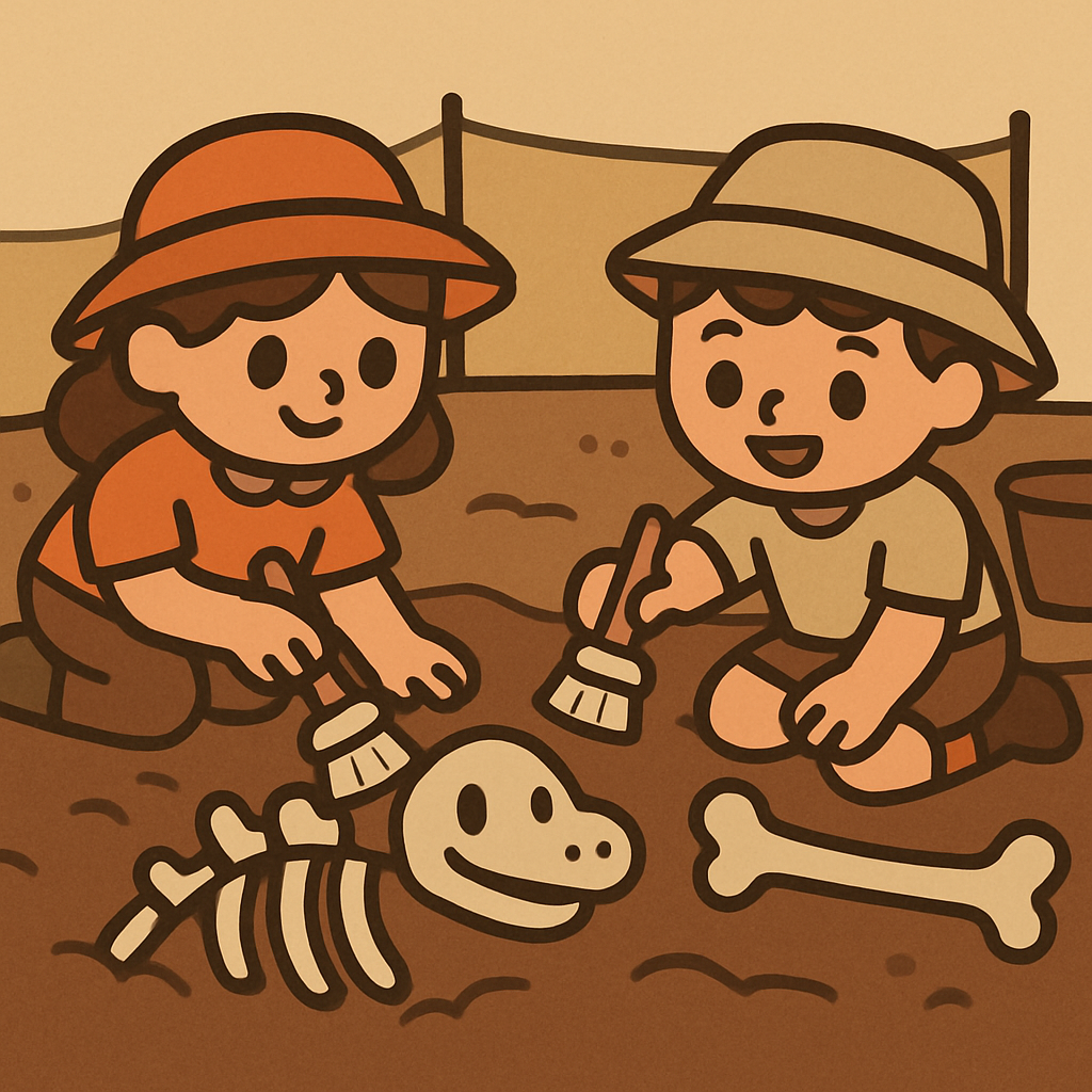 Friendly Dinosaurs Dig Painting by diamonds kit