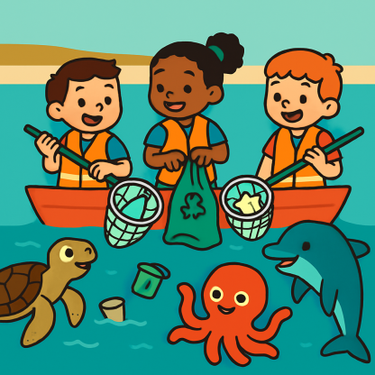 Ocean Cleanup Team painting diamond kit