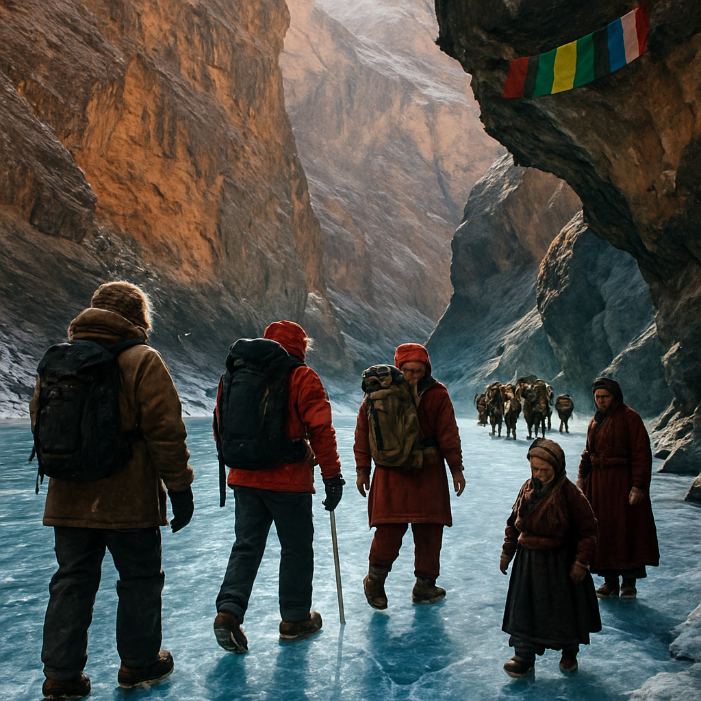 Zanskar Frozen River Trek paint by color