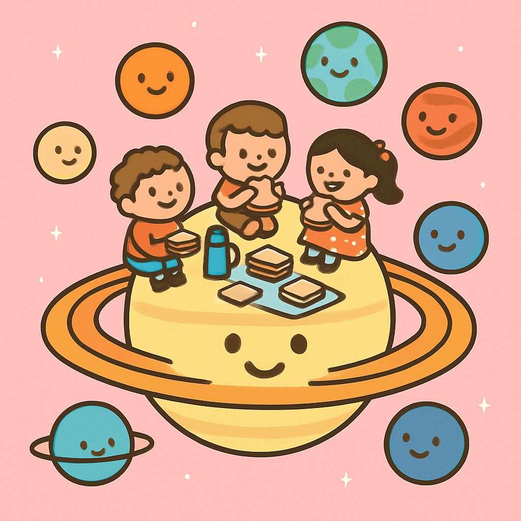Solar System Picnic Paint by diamonds art
