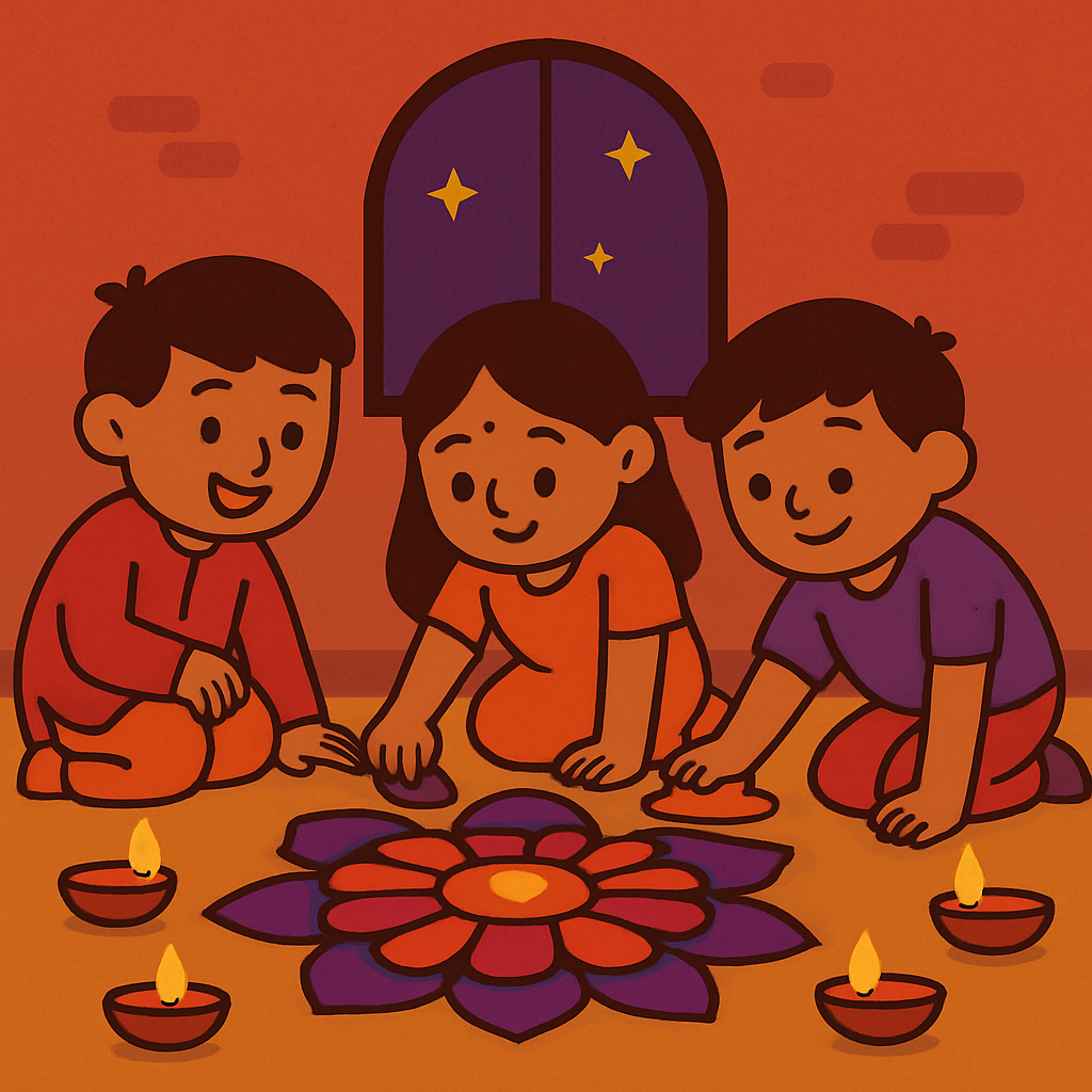 Rangoli Festival Night paint by diamond