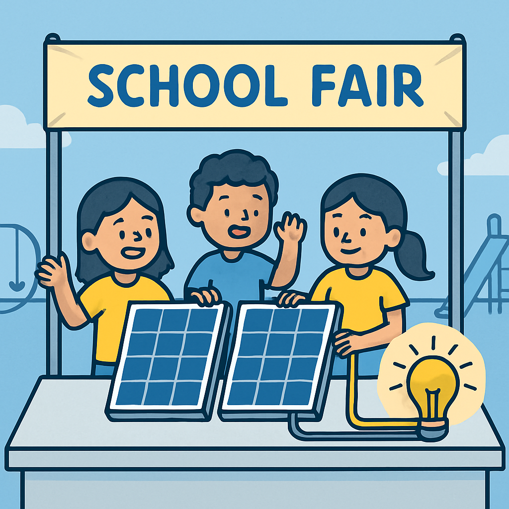 Solar Panel Science Fair paint by diamond