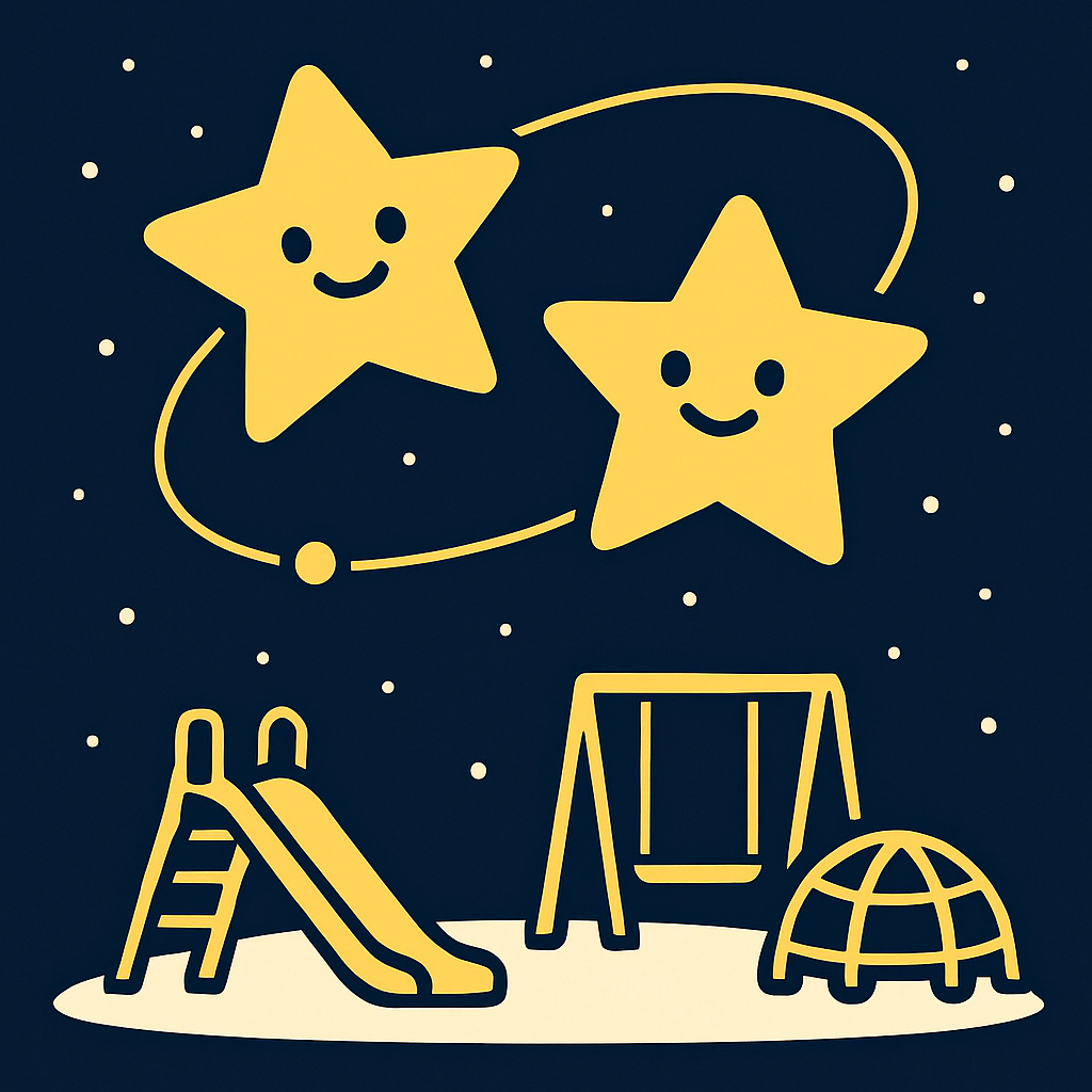 Binary Stars Playground paint by diamond