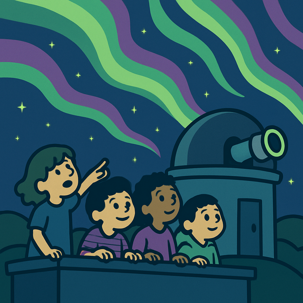 Aurora Observatory Night paint by diamond