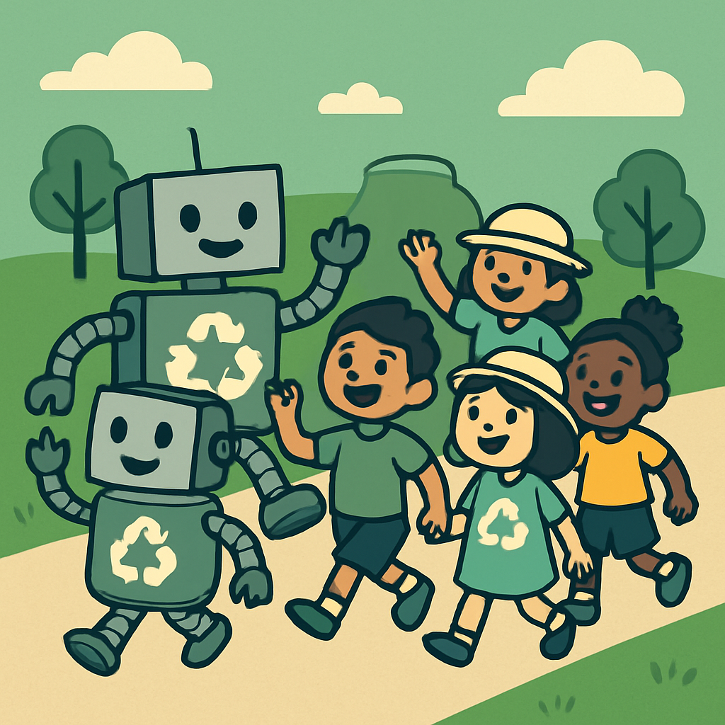 Recycling Robot Parade Painting by diamonds kit