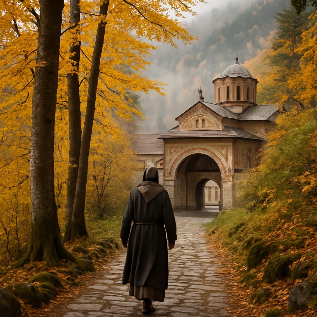 Rila Mountain Monastery Approach Paint by diamonds kits