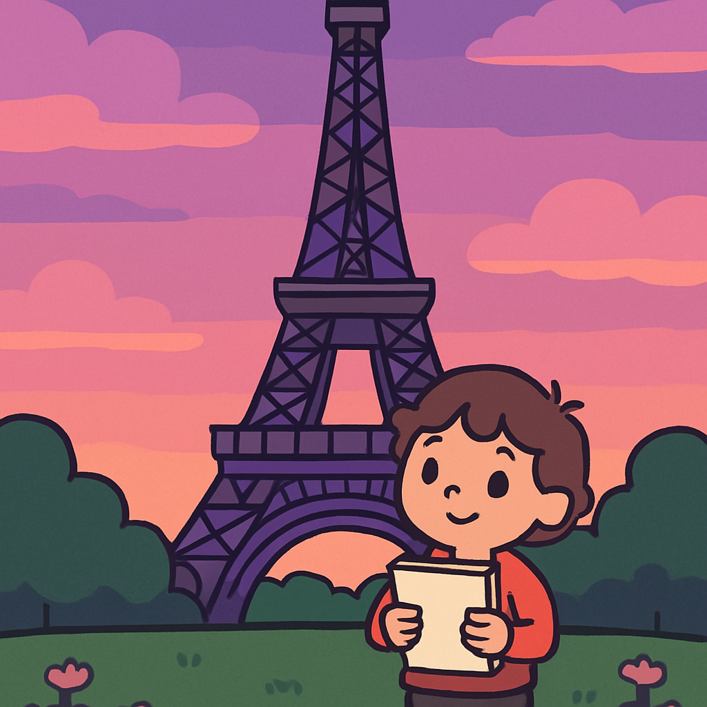 Eiffel Sketch Day Painting by diamonds kit