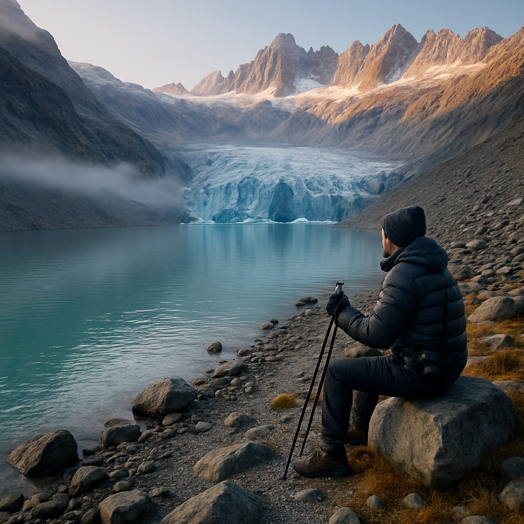 Alpine Glacier Lake Morning diamond painting