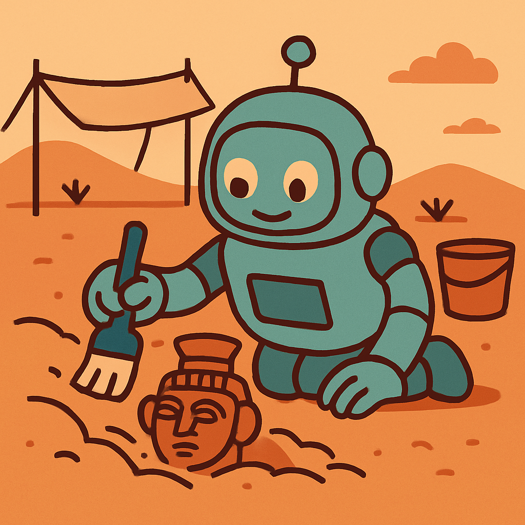 Robot Archeologist paint by diamond