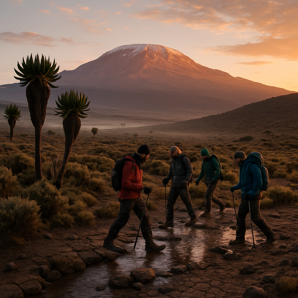 Kilimanjaro Shira Plateau Sunrise Paint by diamonds kits
