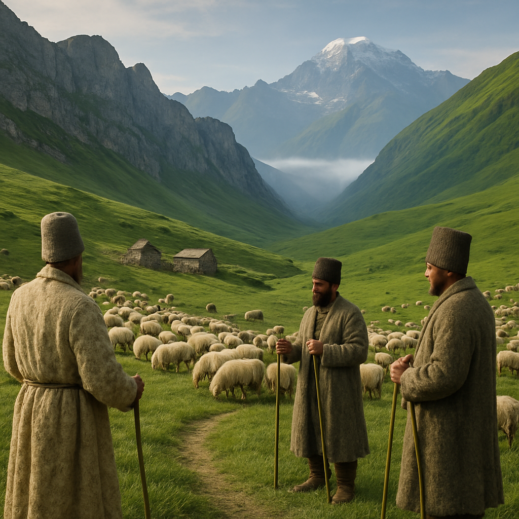 Caucasus Alpine Pasture paint by diamonds