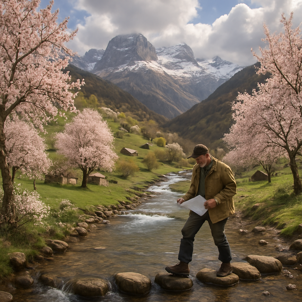 Pyrenees Spring Blossom diamond painting