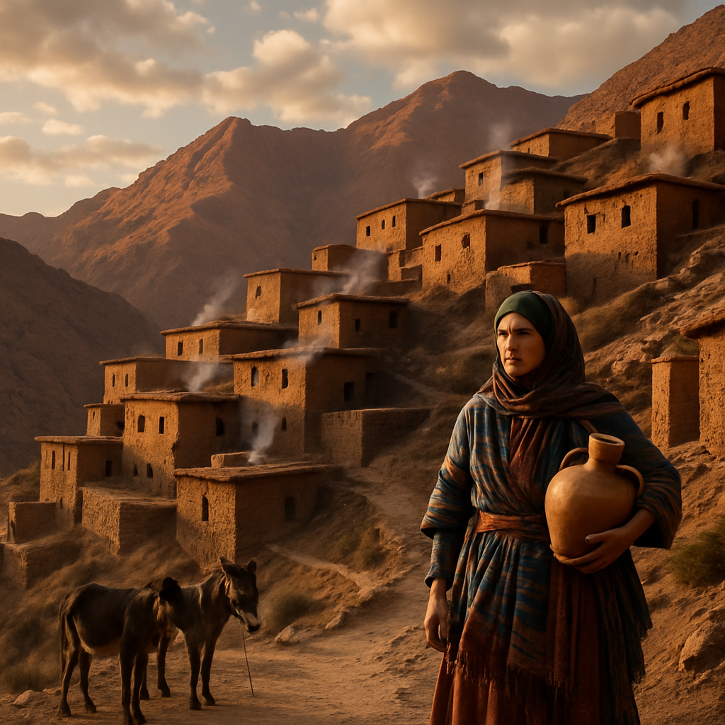 Atlas Mountain Berber Village painting diamond kit
