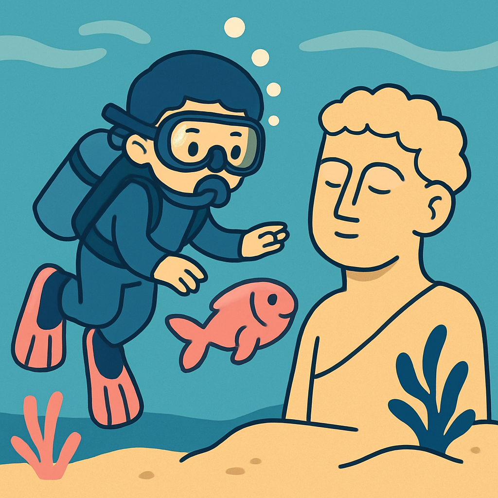 Underwater Archaeology Painting by diamonds kit