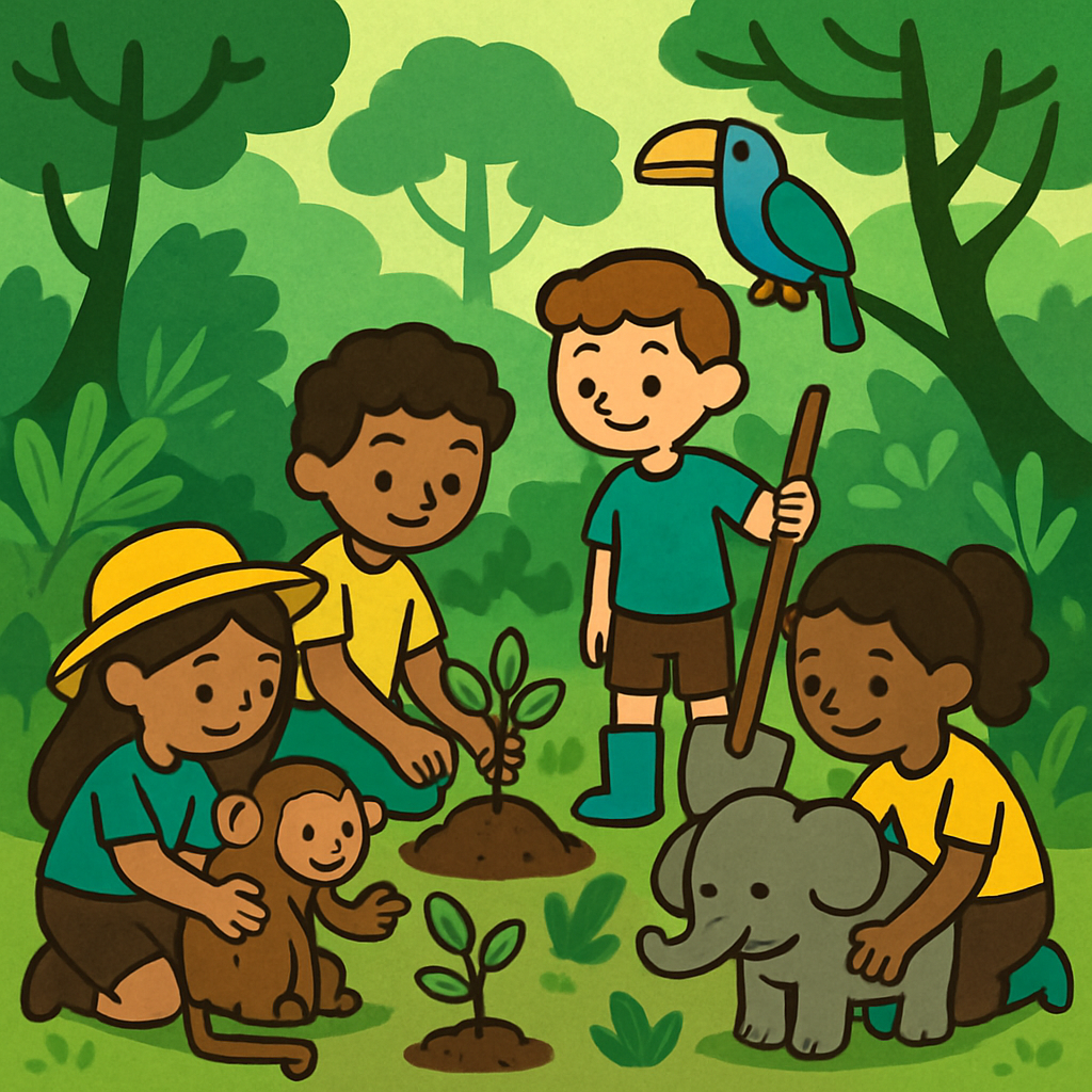 Rainforest Rescue paint by color