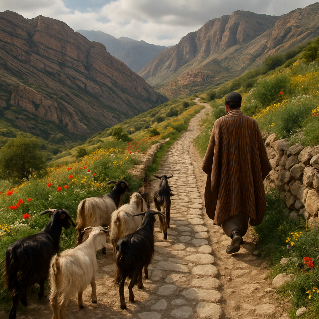 Zagros Spring Goat Trail paint by diamond