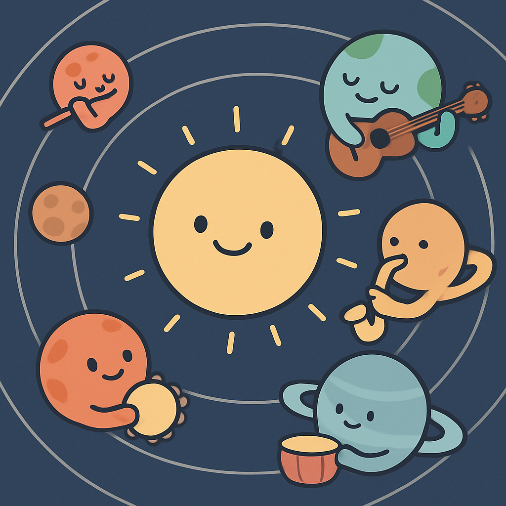 Solar System Orchestra Painting by diamonds kit