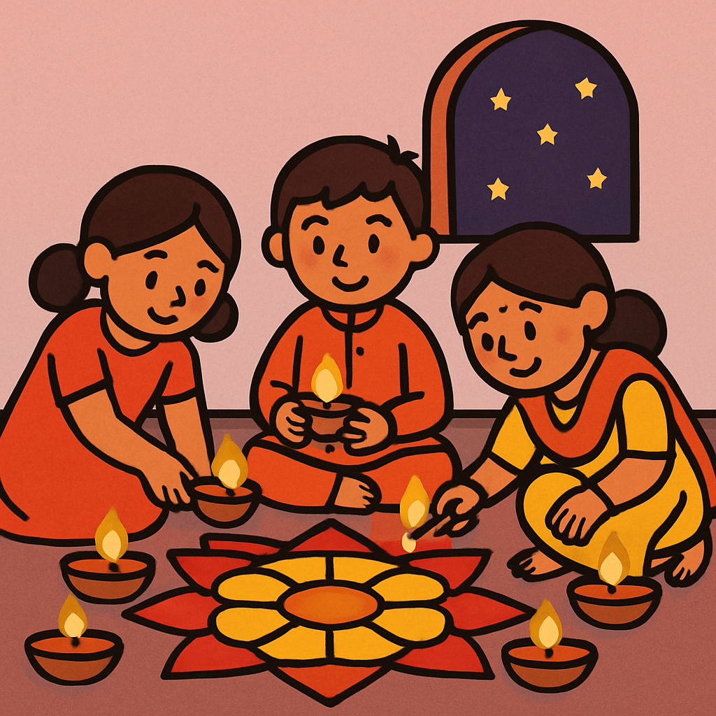 Diwali Festival Of Lights Celebration Paint by diamonds kits