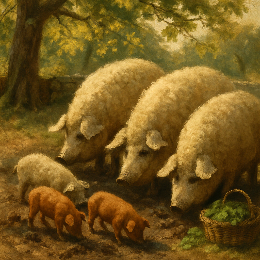 Mangalitsa Pig paint by diamond