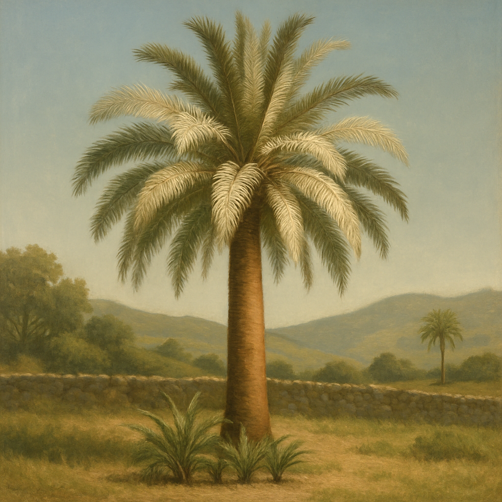 Chilean Wine Palm Jubaea Chilensis Central Chile Endangered Palm DIY paint by diamonds