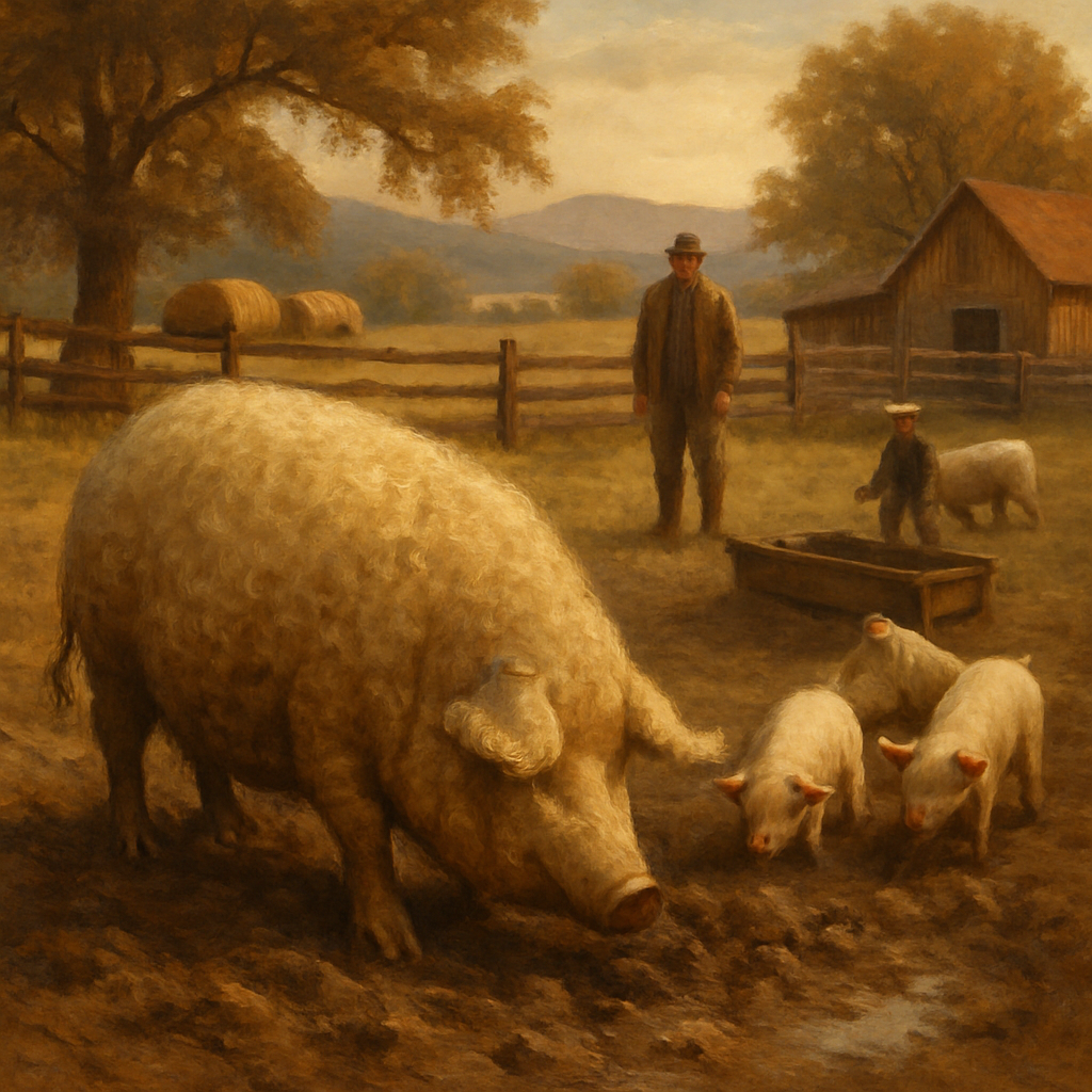 Mangalica Pig Hungary paint by color