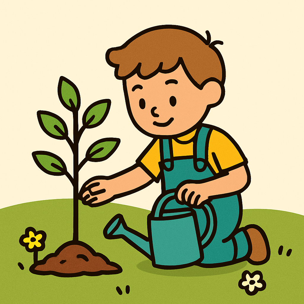 Tree Planting Hero diamonded painting kits