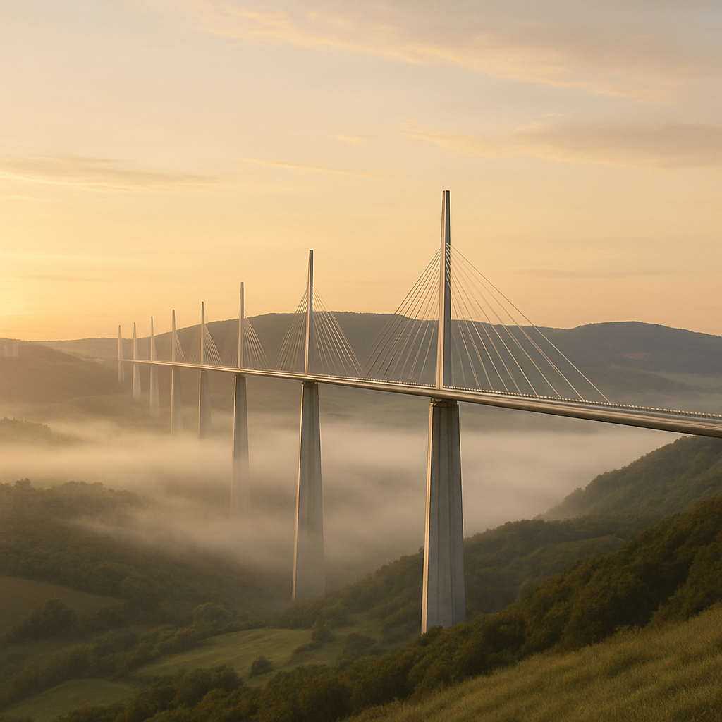 Millau Viaduct Painting by diamonds kit