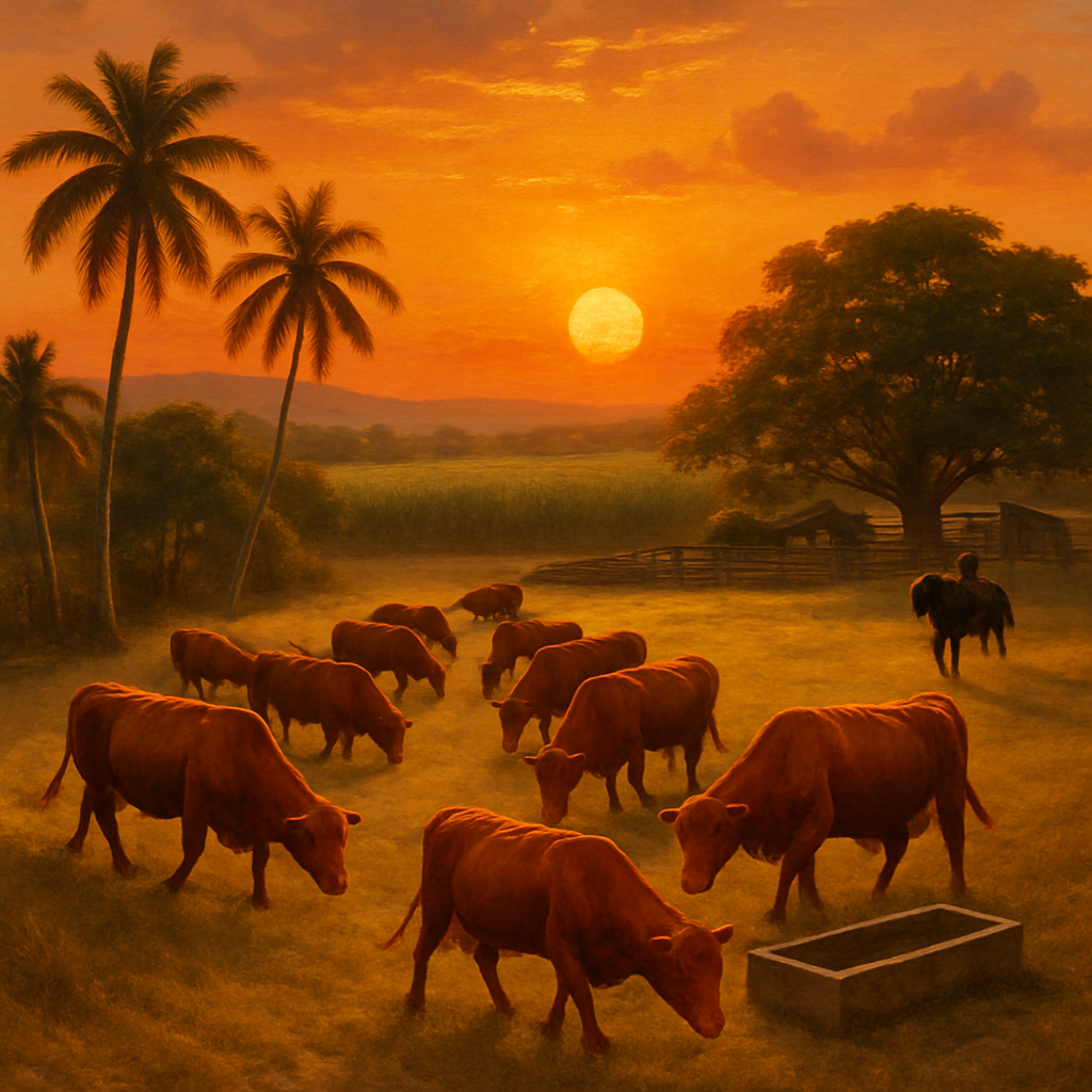 Senepol Cattle St Croix Caribbean diamond painting