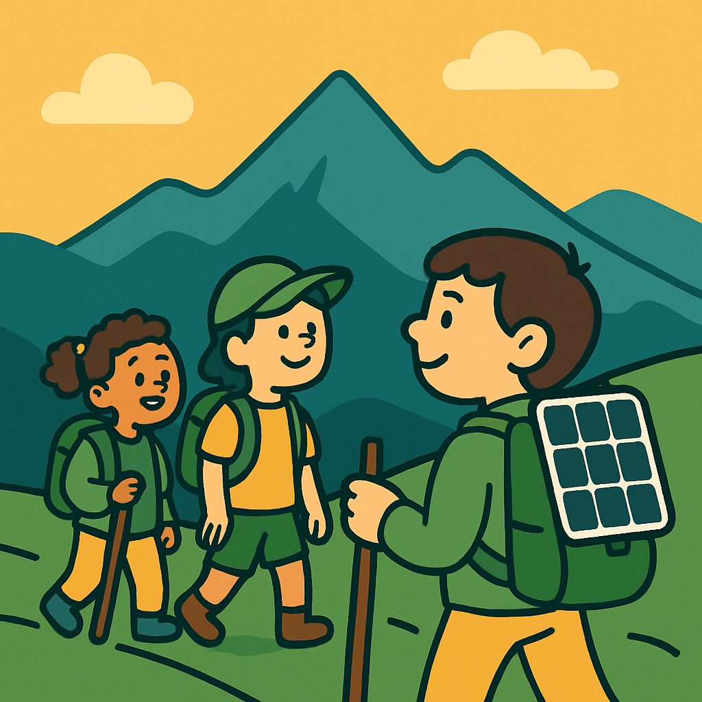 Mountains And Solar Hikers diamond painting