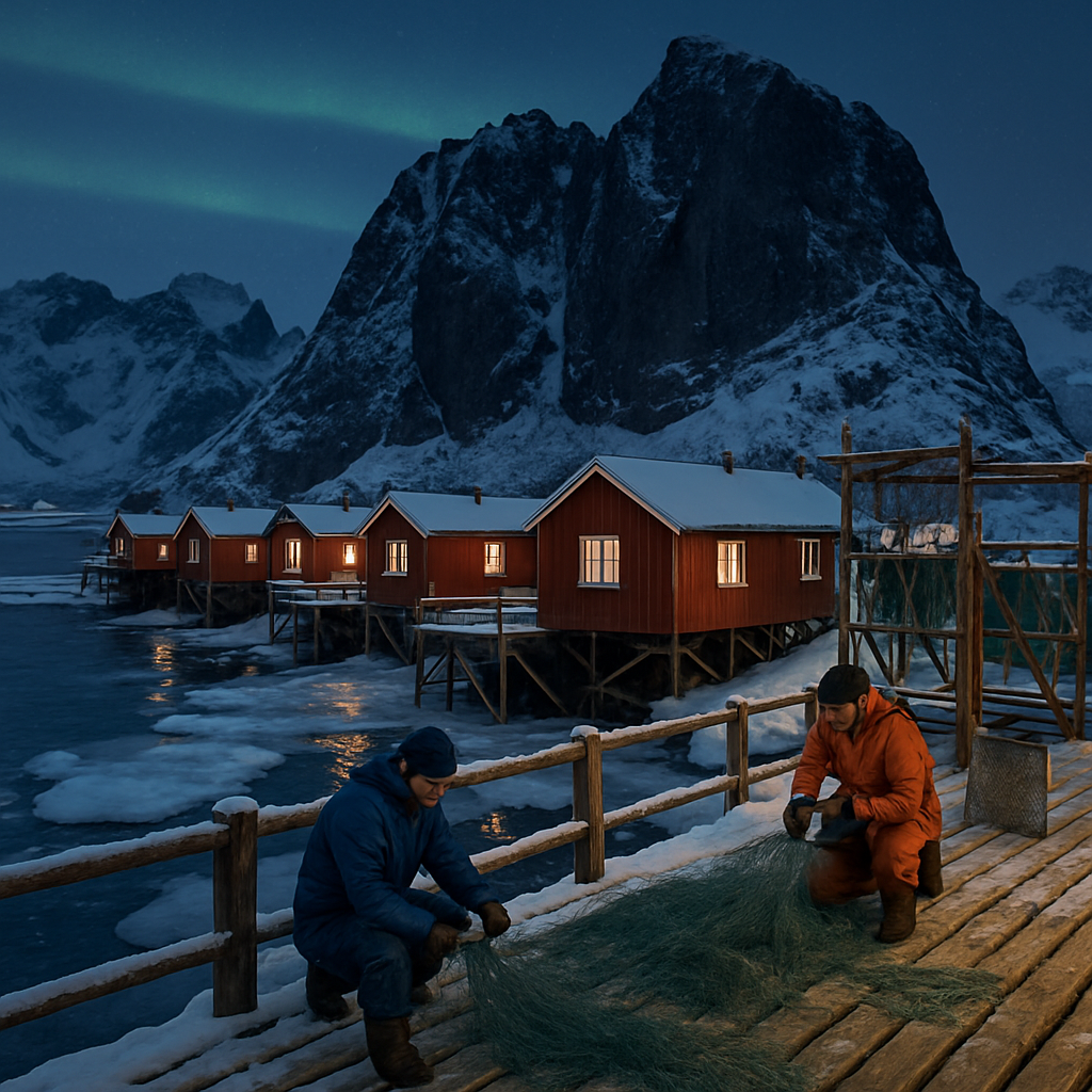 LofotenWinterHarbor DIY paint by diamonds