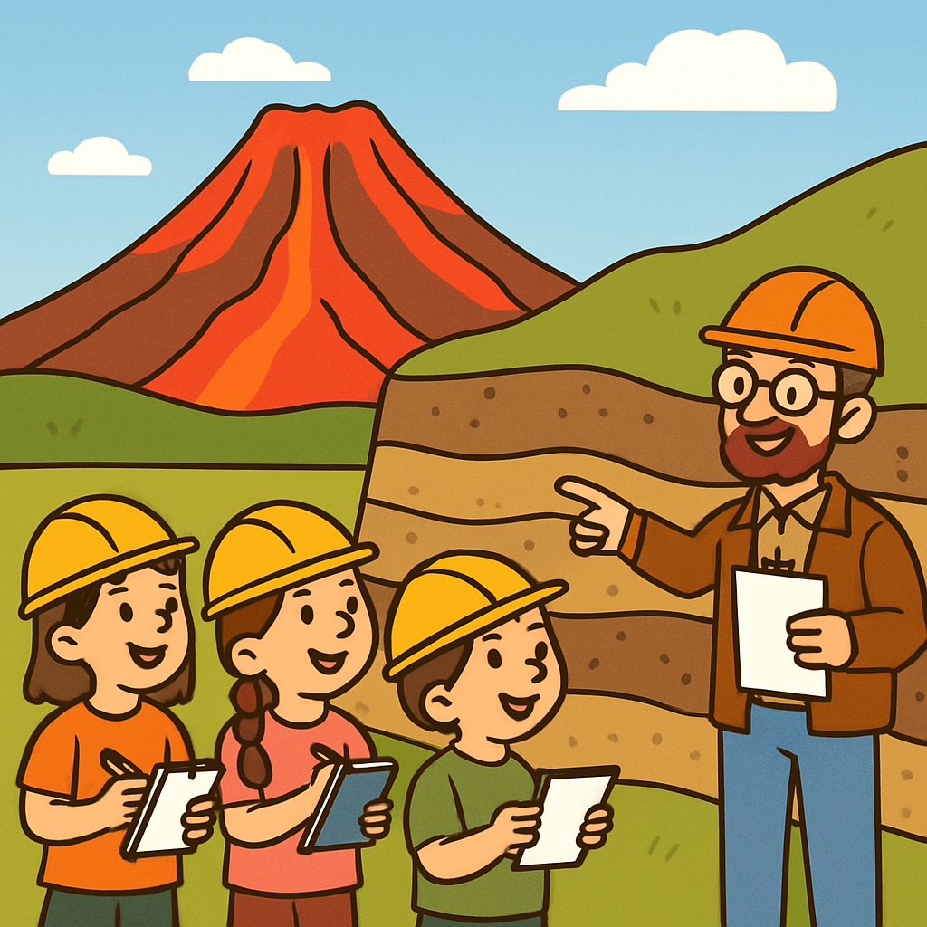 Volcano Science Field Trip Painting by diamonds kit