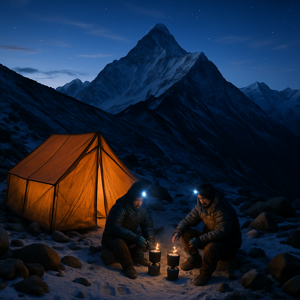 HimalayanHighCampBlueHour paint by diamonds