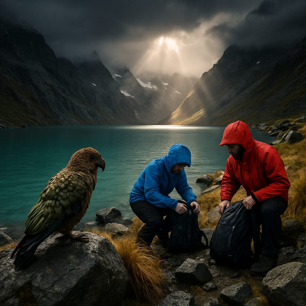 NewZealandAlpineLakeStormBreak Paint by diamonds art