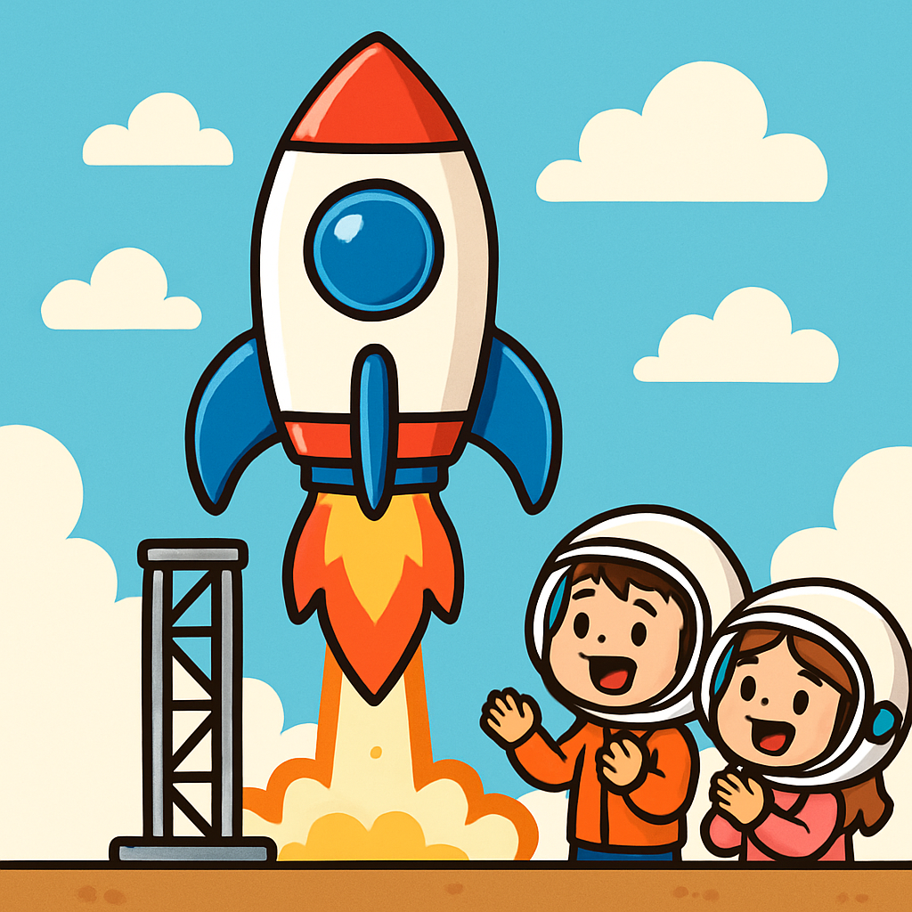 Rocket Launch Adventure Painting by diamonds kit