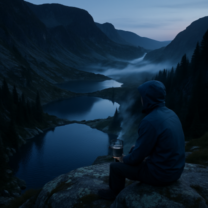 RilaSevenLakesBlueHour Painting by diamonds kit