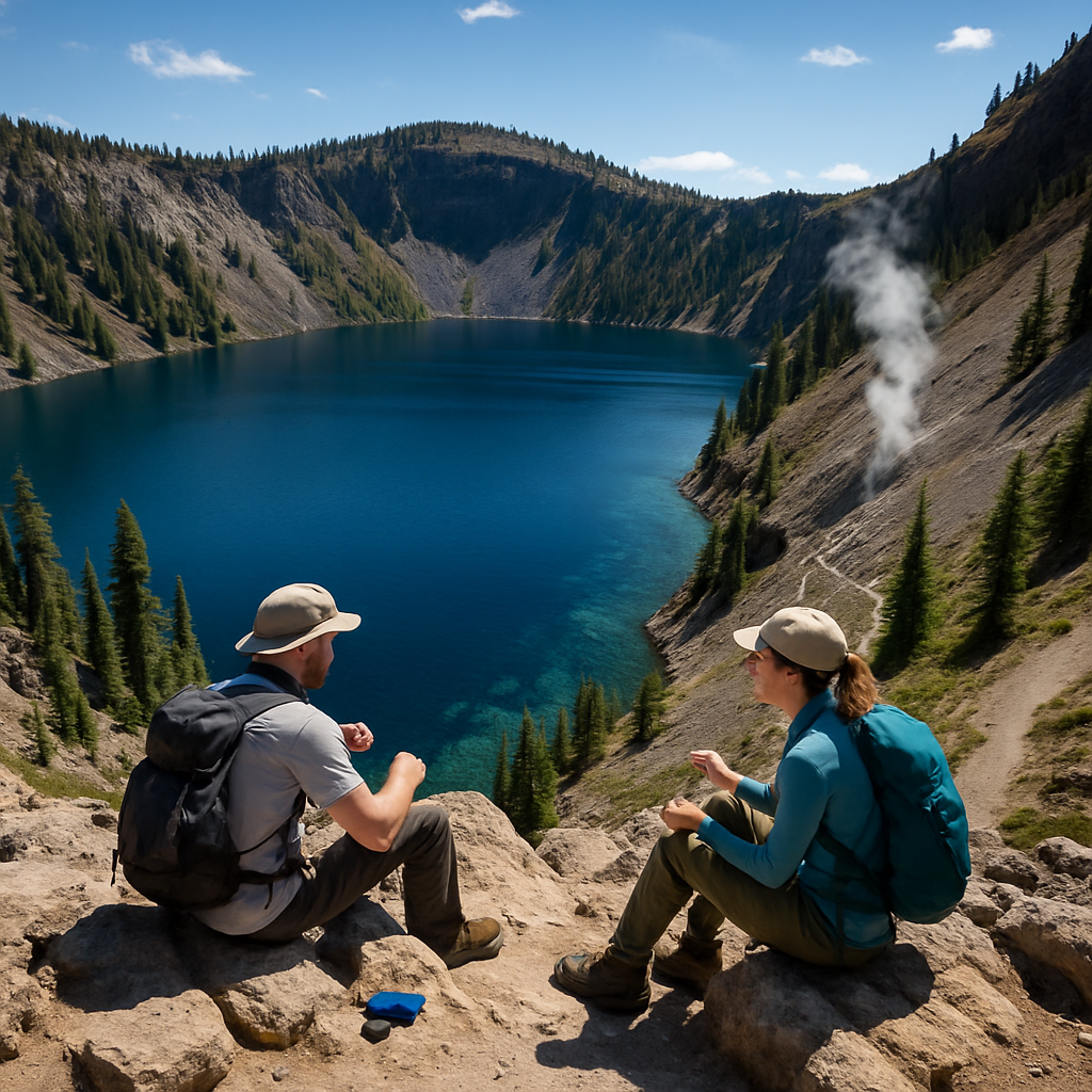 CascadeVolcanicCraterLake Painting by diamonds kit