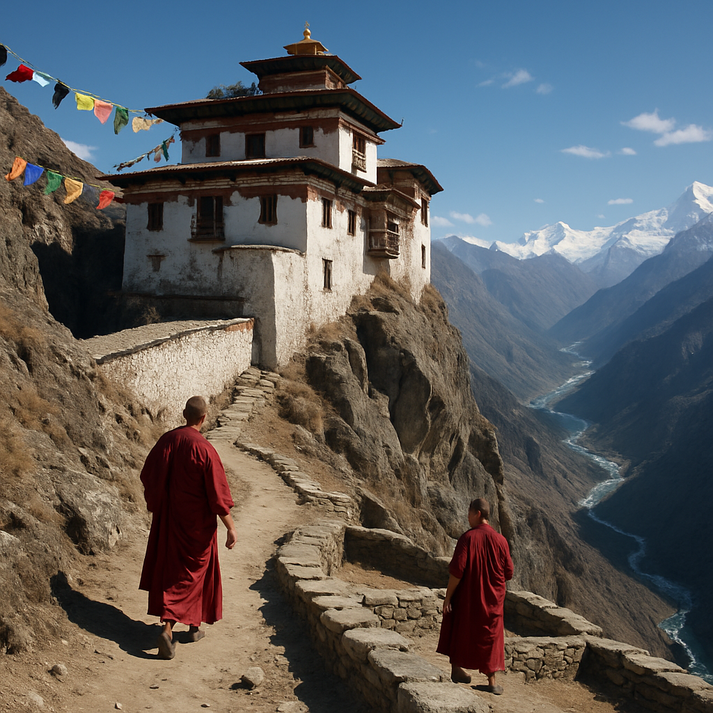 HimalayanMonasteryClifftop diamonded painting kits