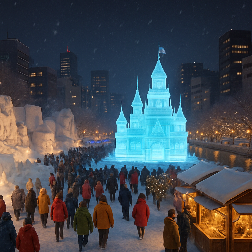 Sapporo Snow Festival Paint by diamonds art