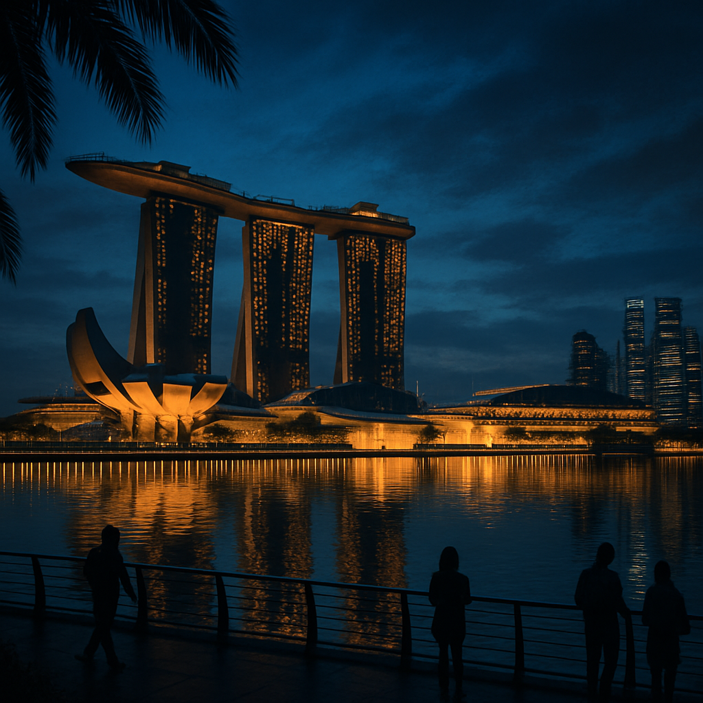 Marina Bay Sands Painting by diamonds kit